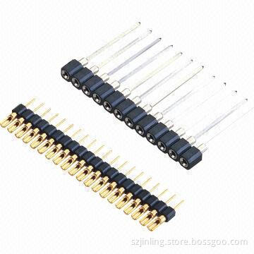 2.54mm Pitch Machine Pin Socket, Single Row Straight Angle